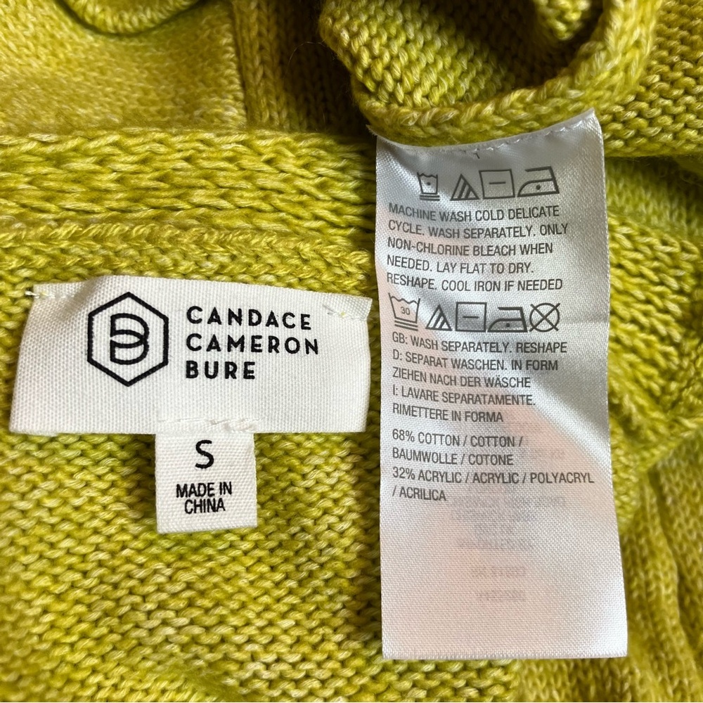 💛💚Chartreuse V-Neck Button Cardigan Small - temporary free Shipping - Picture 7 of 9